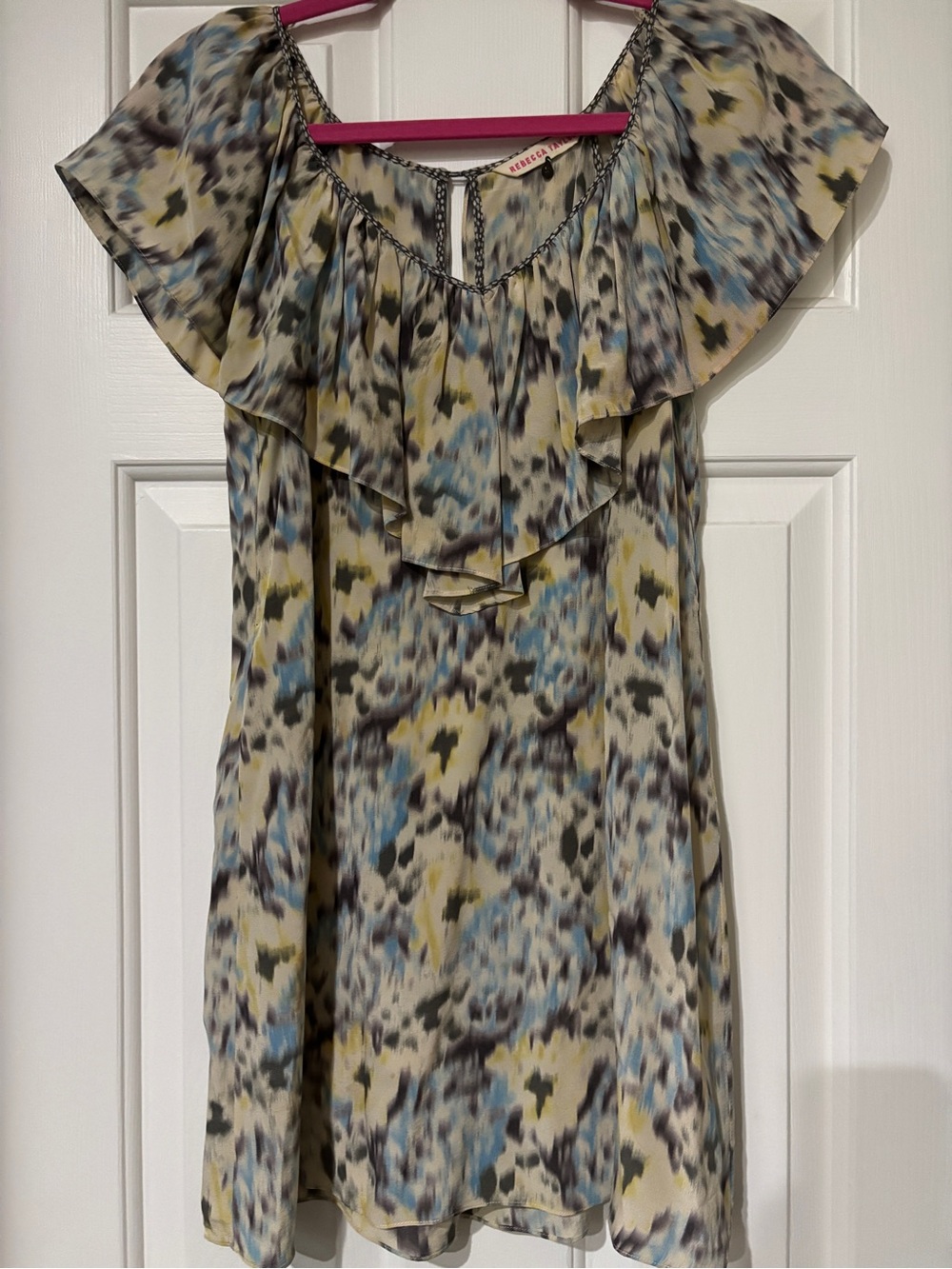Rebecca Taylor Silk Ruffle Cocktail Dress - Size 2